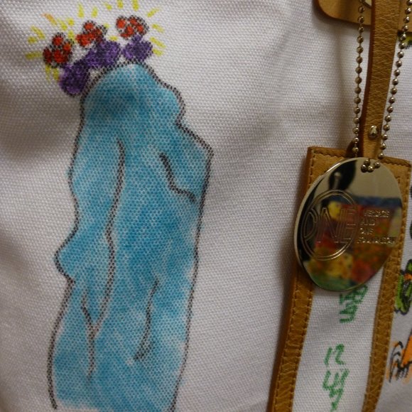 Versace Canvas Tote Bag w/Leather Trim from CARES 2009 LTD Edition, nwt - Picture 5 of 15